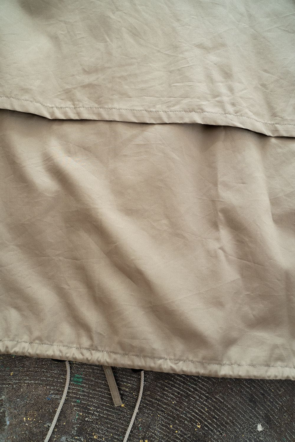【ラスト1点】【22AW】甘撚りオックスショートブルゾン(KHAKI BEIGE)