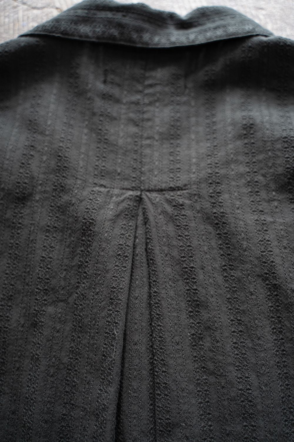 【ラスト1点】【23SS】Garmentdye Leno Cloth S/S Shirt/ガーメントダイレノクロスショートスリーブシャツ(BLACK)