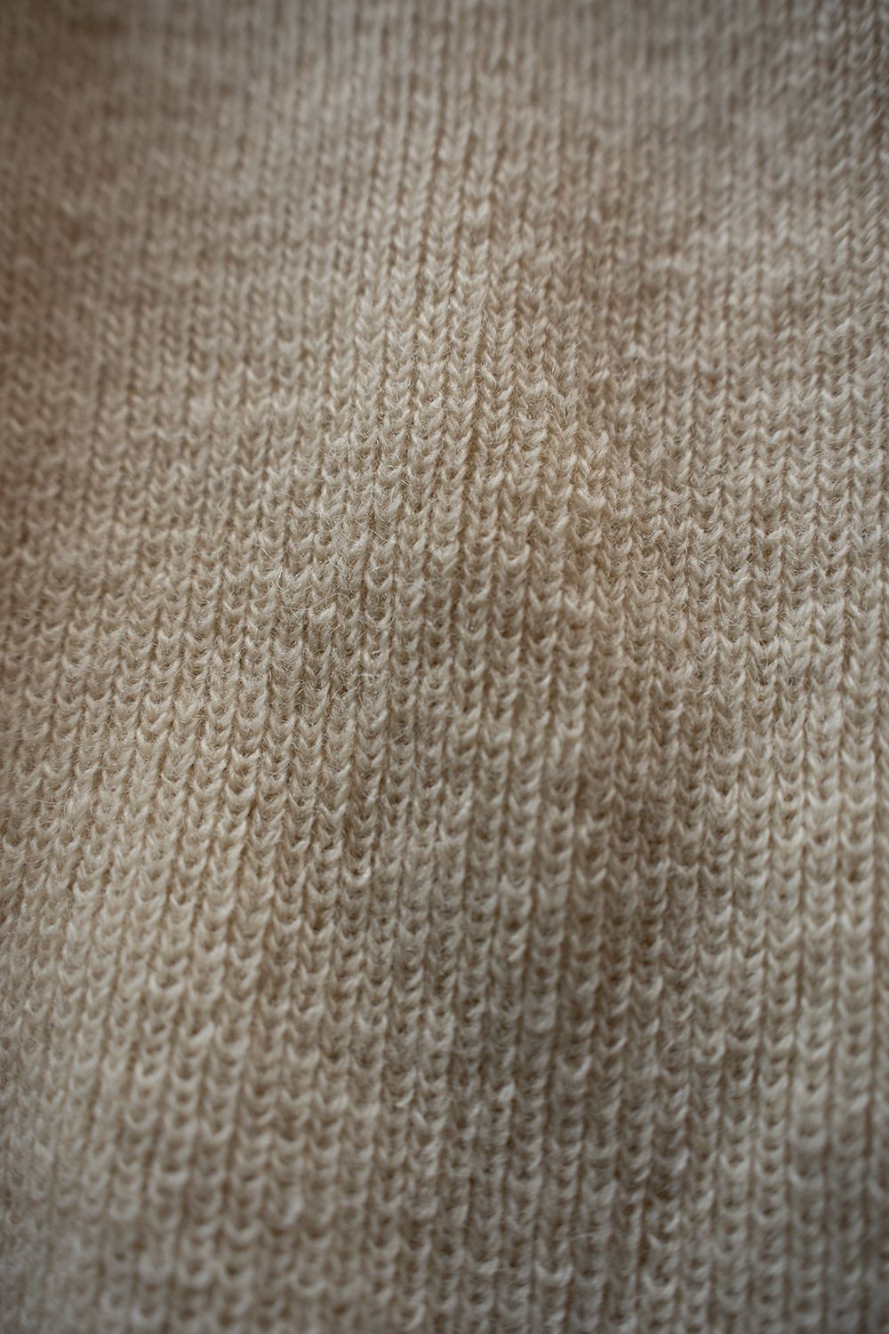 Hard twisted Shetlandwool GOB sweater(WHITE)