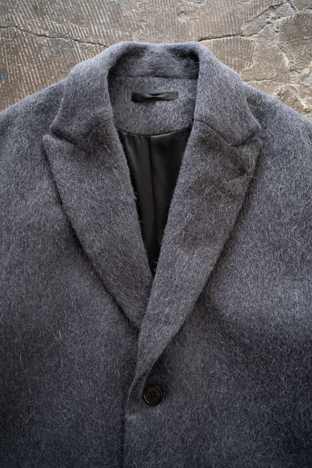 【25AW】Mohair Shaggy Long Jacket/モヘアシャギーロングジャケット(CHARCOAL)