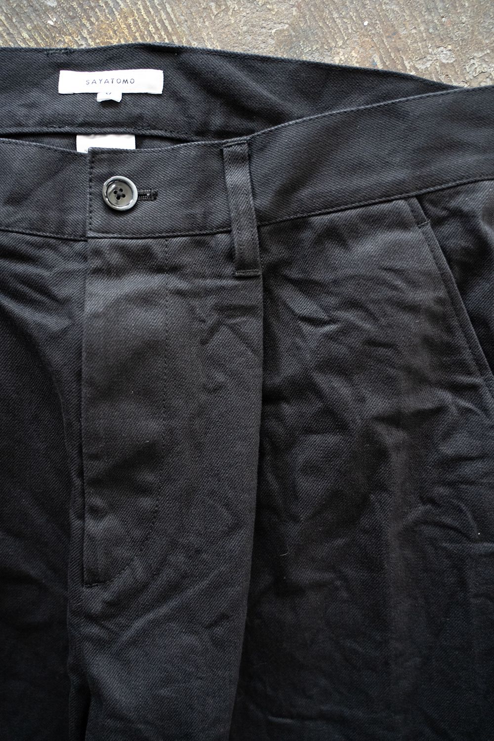【ラスト1点】【25SS】1-Tack Bootcut Denim Pants/1タックブーツカットデニムパンツ(BLACK)