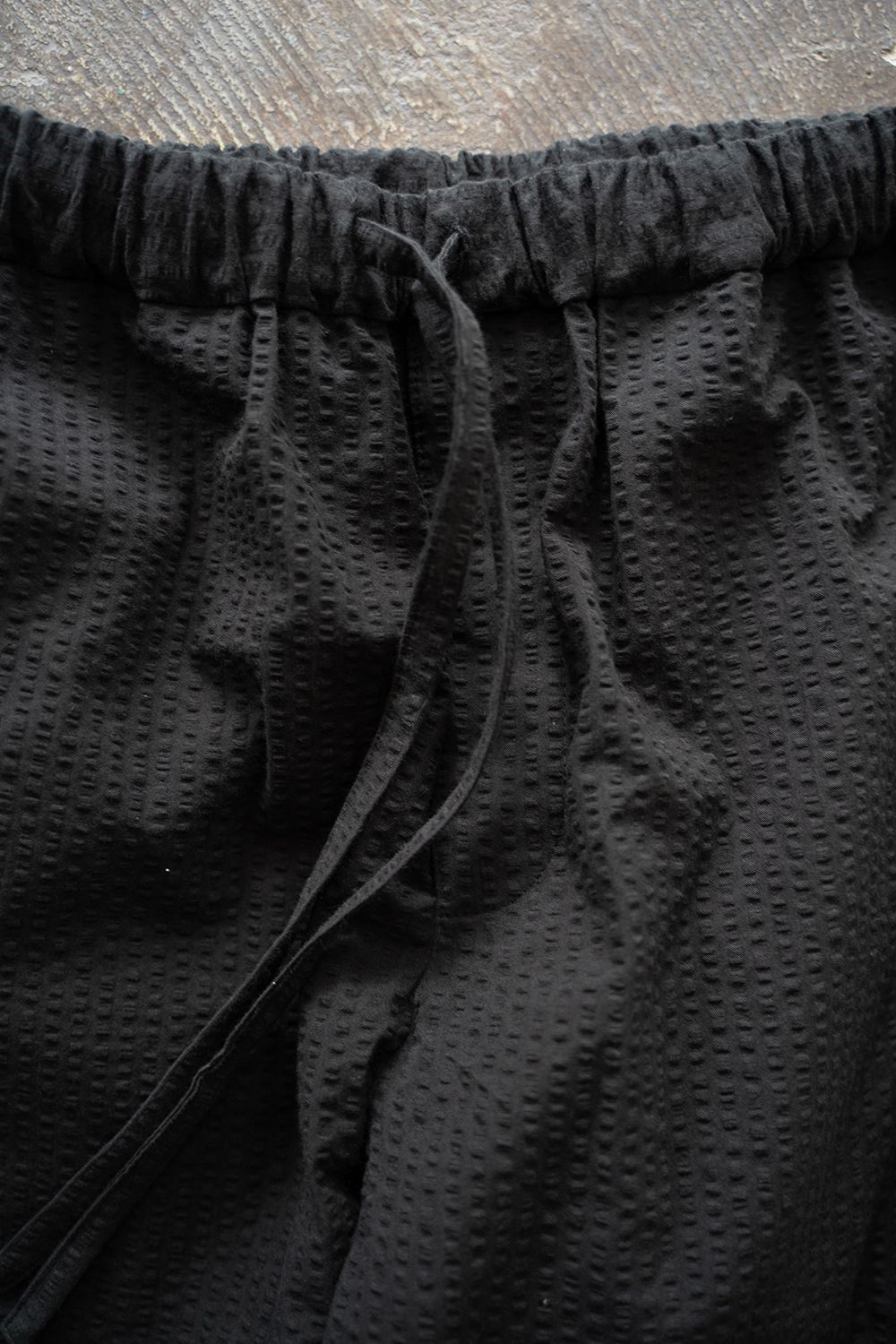 【25SS】"nite game"pajama(seersucker BLACK)【ユニセックス】【セットアップ】