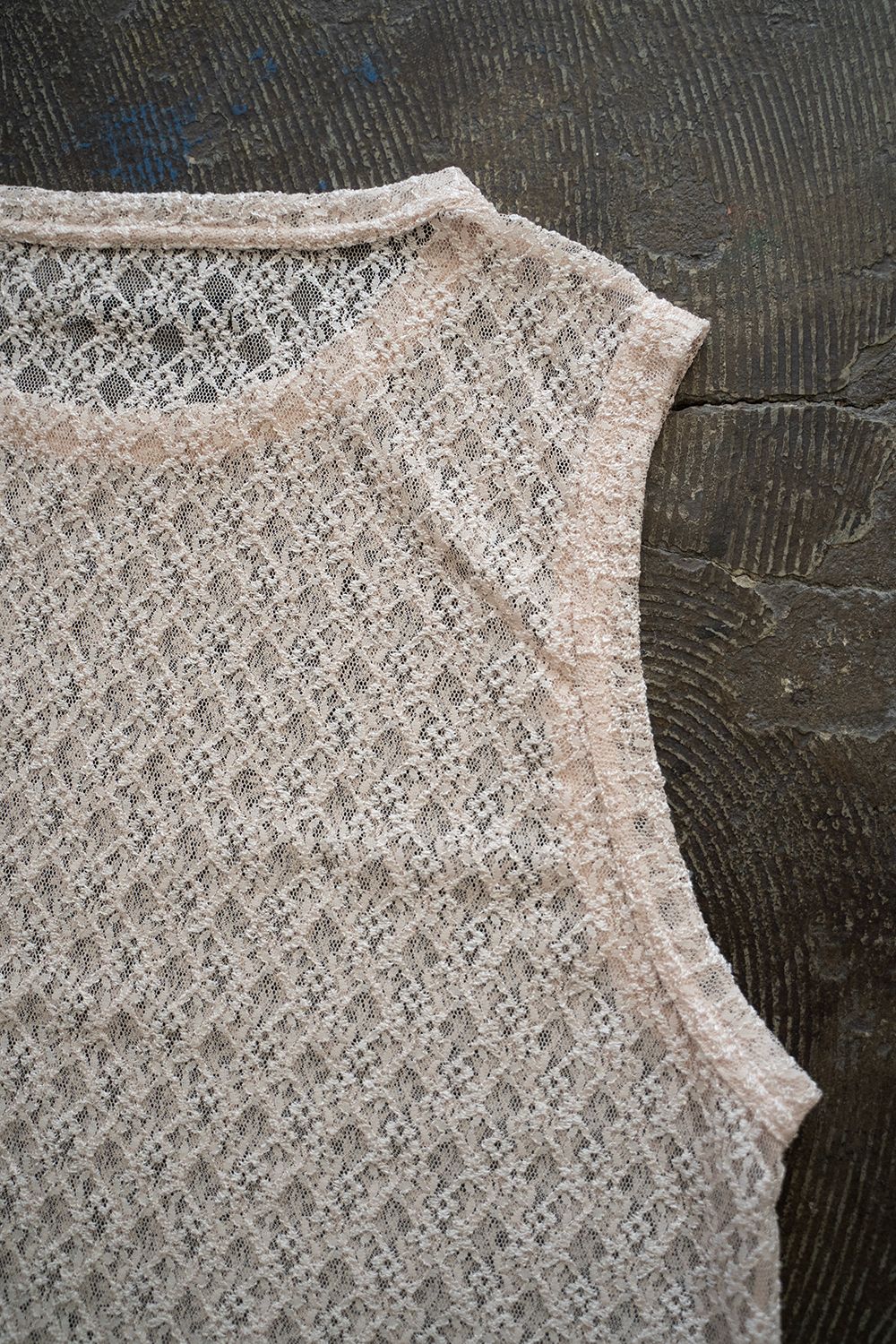 【ラスト1点】【24SS】Russell Lace No-Sleeve/ラッセルレースノースリーブ(ECRU)