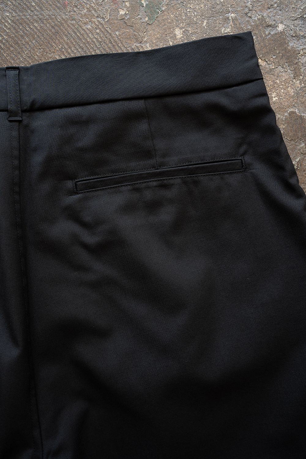 【26SS】Super120'sウールハーフパンツ(BLACK)
