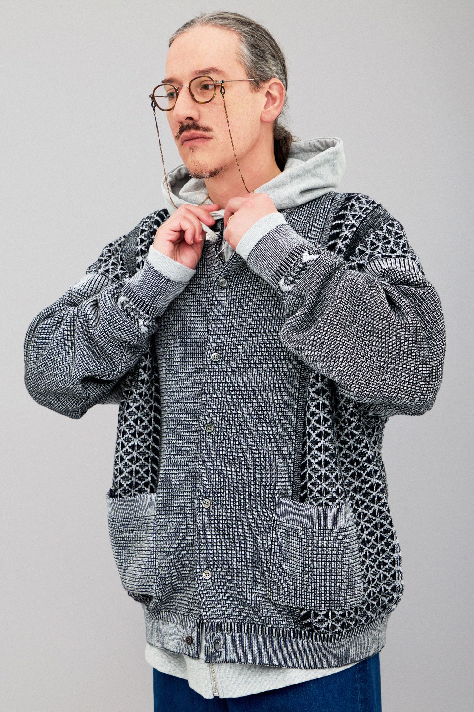 YASHIKI - 【25AW】Ginka Cardigan(MIX GRAY) | Salty