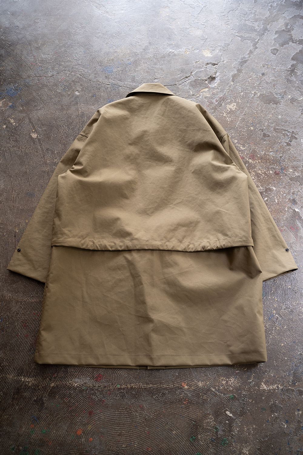 【ラスト1点】【25AW】Cotton Typewriter 2WAY Coat/コットンタイプライター2WAYコート(KHAKI BEIGE)