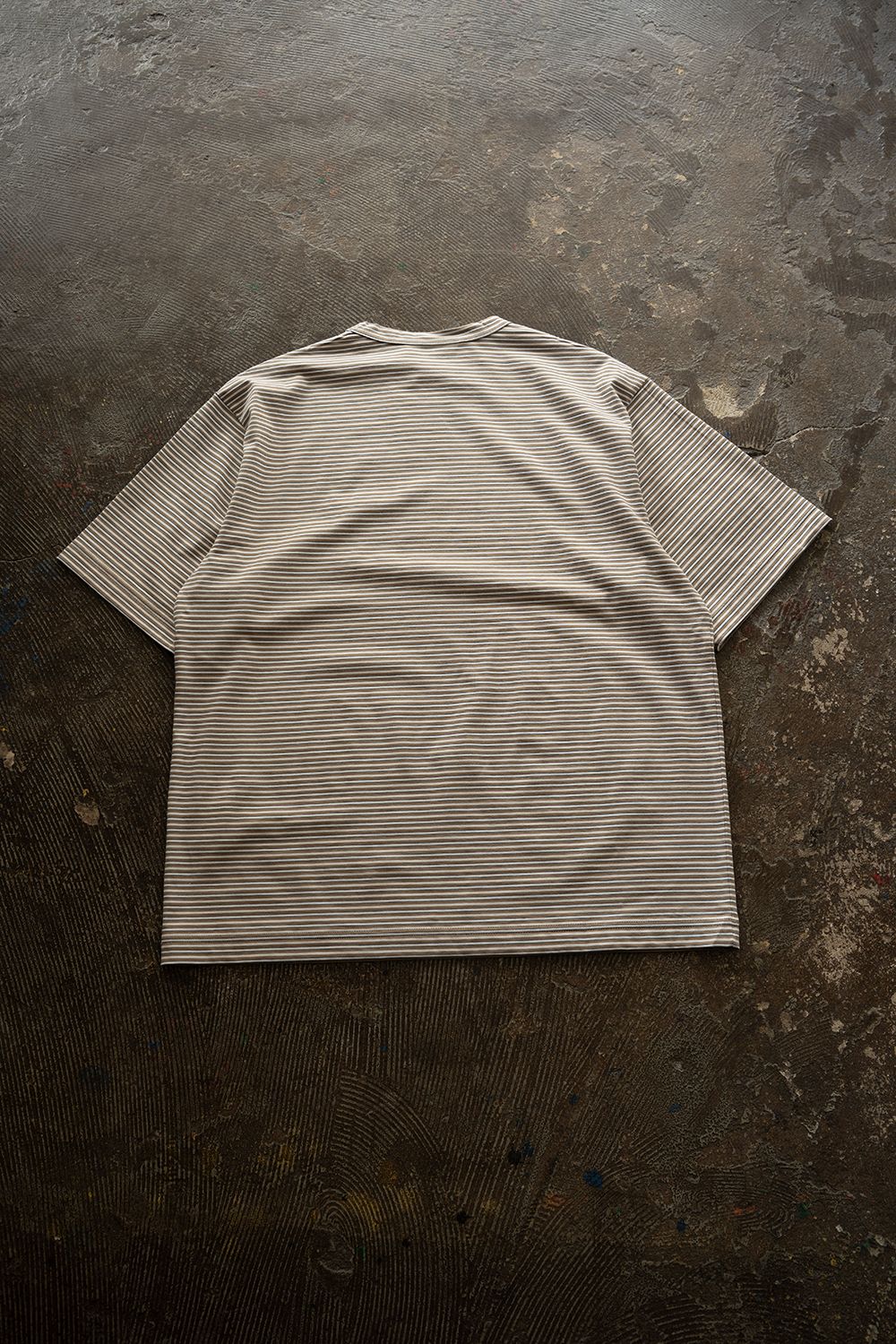 【26SS】ボーダーTシャツ(BEIGE×WHITE)