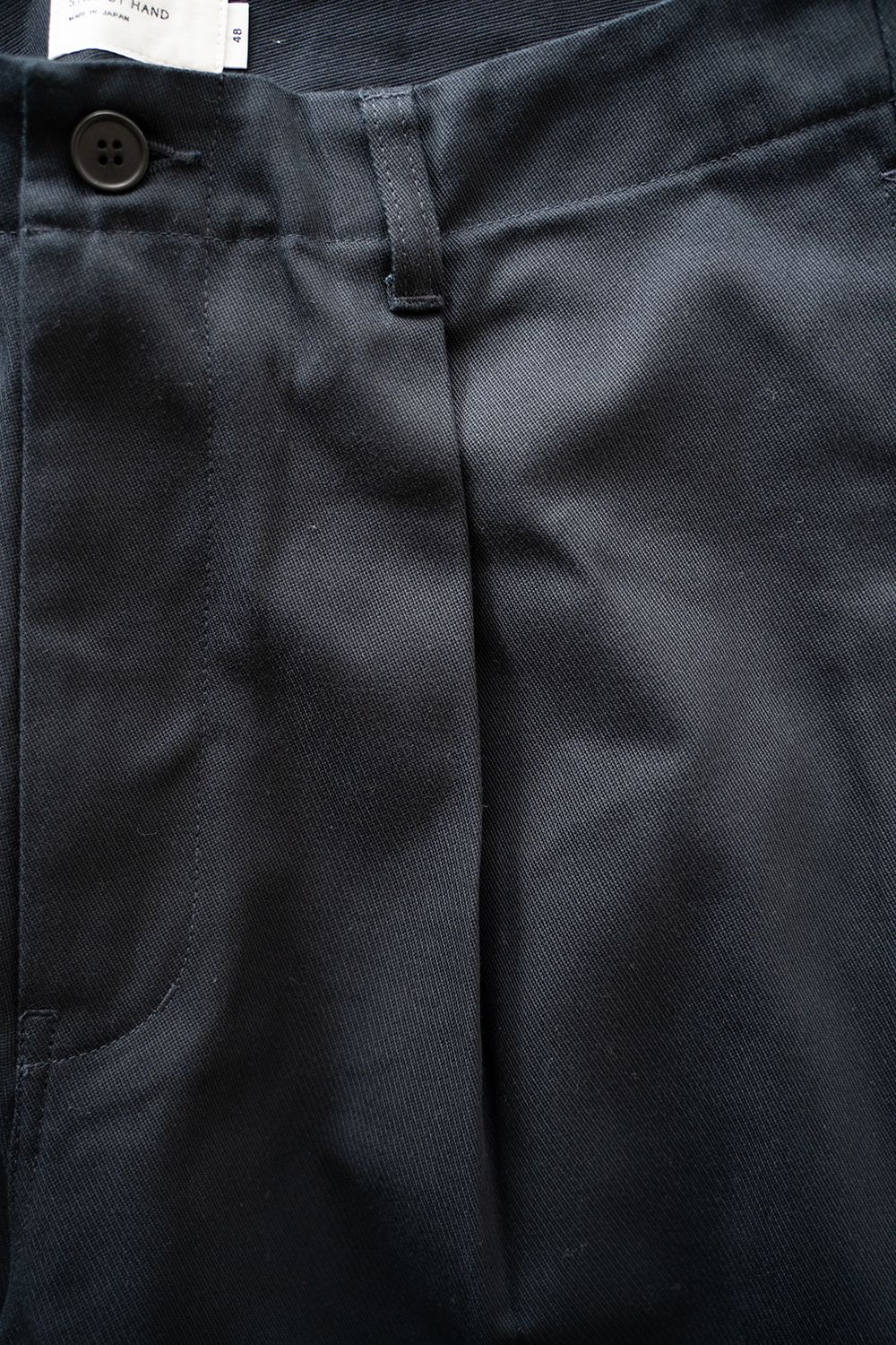 【25SS】ヘビーコットンツイルニータックパンツ(DARK NAVY)