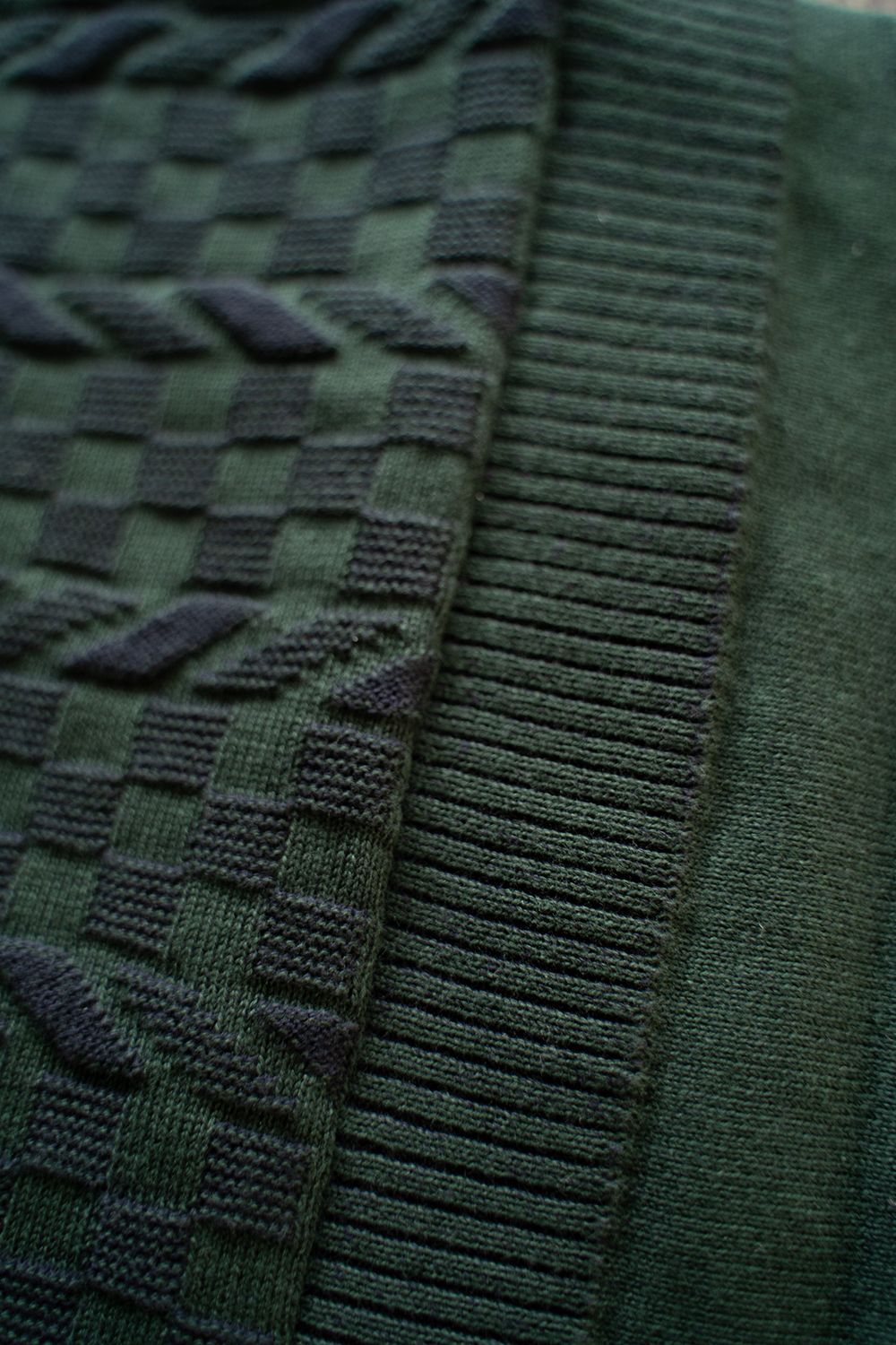 YASHIKI Hazakura Knit Polo サイズ1 Green YASHIKI / Hazakura Knit Polo(GREEN) | ハザクラニットポロ