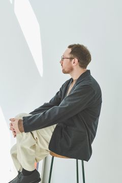【ラスト1点】【22AW】ウールタッサージャケット(CHARCOAL)