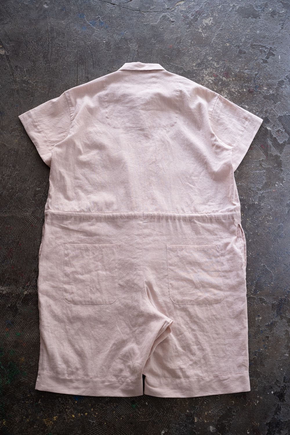 【26SS】"joint(short)"pajama【オールインワン】(washed cotton hemp PINK)