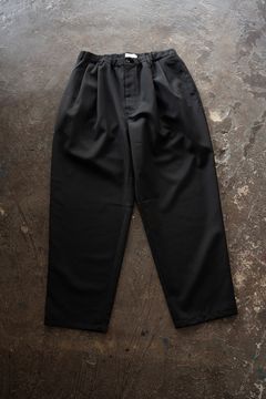 【26AW】モヘア混2タックイージーパンツ(INK BLACK)