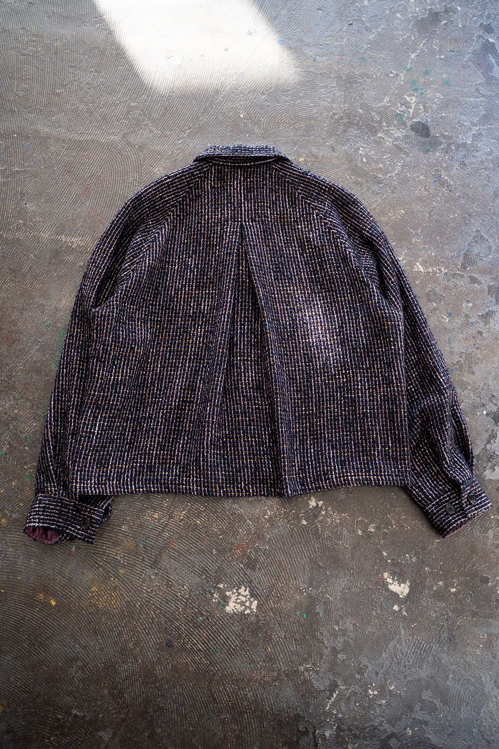 【ラスト1点】【24AW】Loop Tweed Short Jacket/ループツイードショートジャケット(PURPLE)