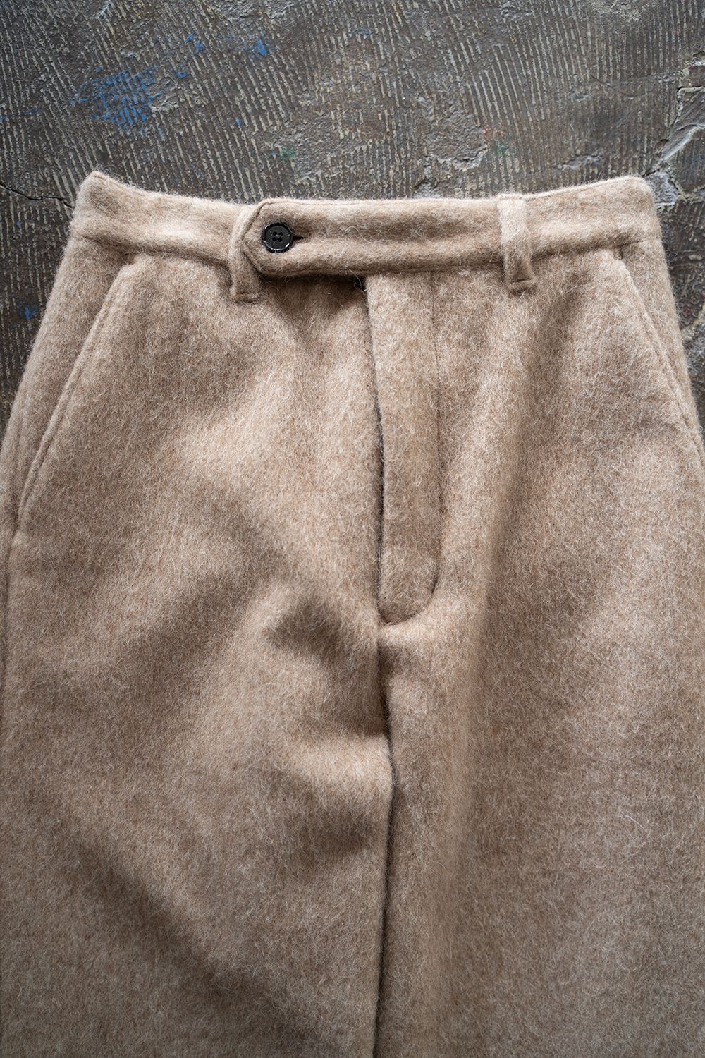 【ラスト1点】【25AW】Mohair Shaggy Tapered Pants/モヘアシャギーテーパードパンツ(BEIGE)