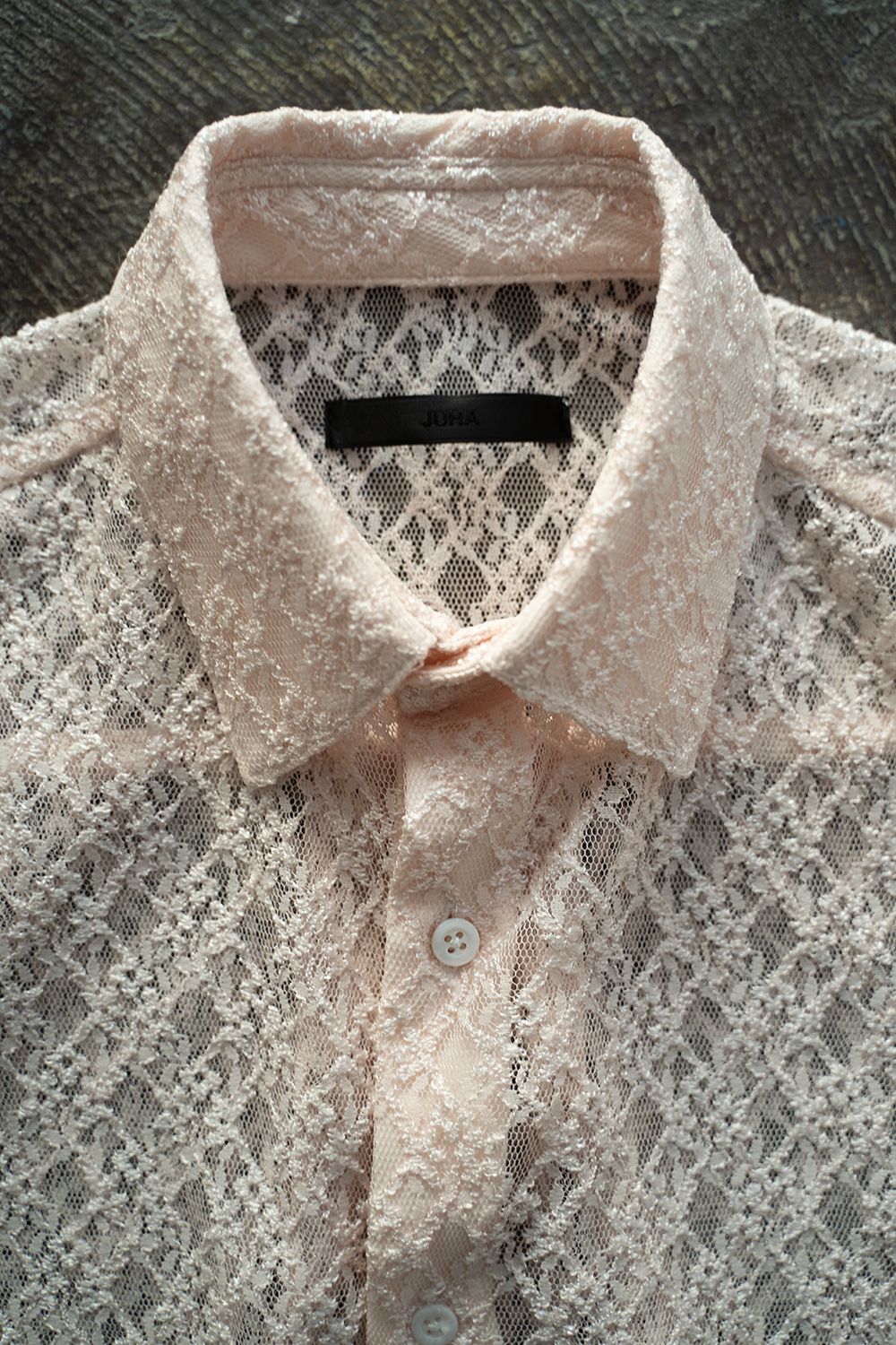 【ラスト1点】【24SS】Russell Lace L/S Shirt/ラッセルレースロングスリーブシャツ(ECRU)