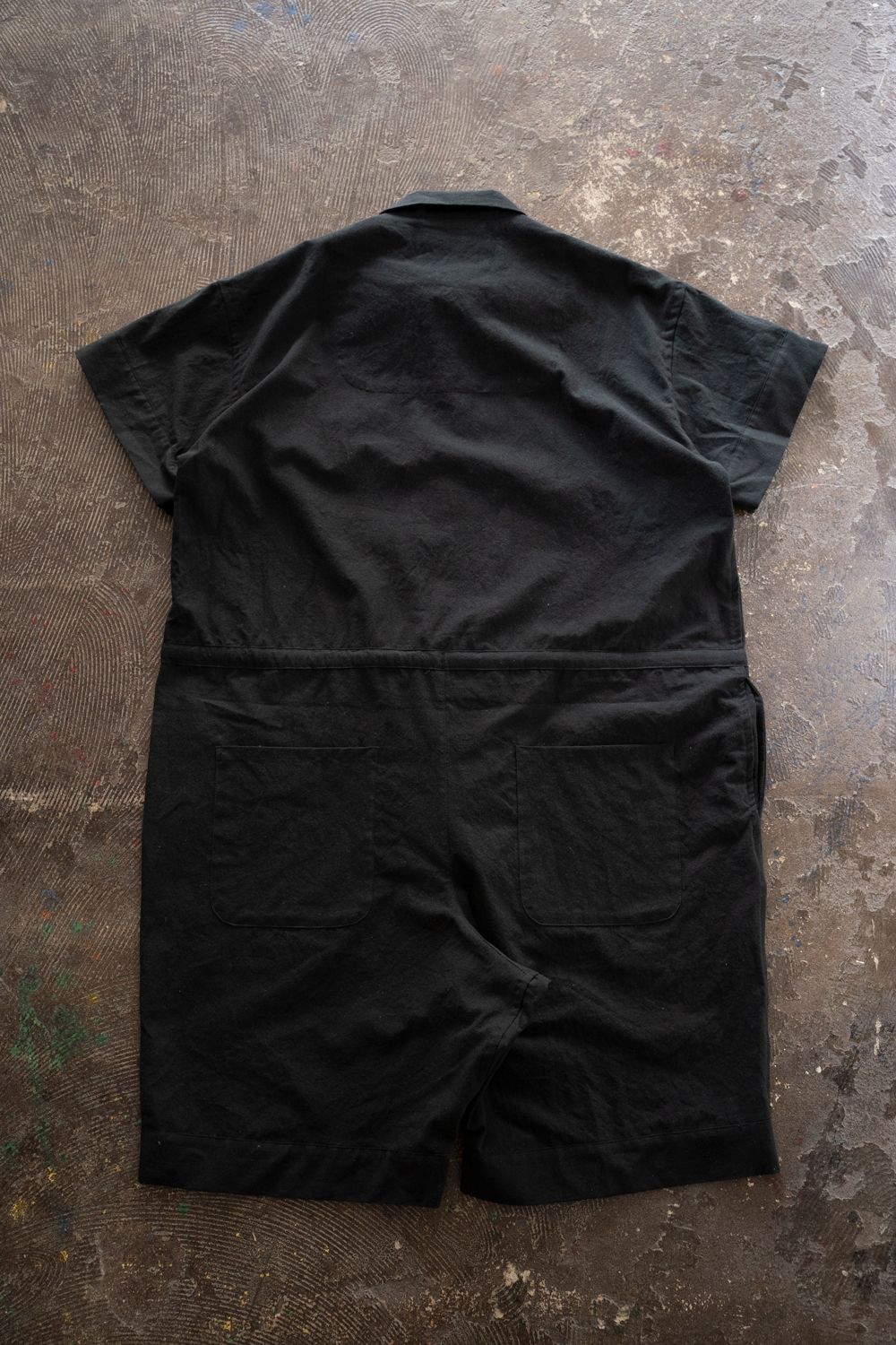【26SS】"joint(short)"pajama【オールインワン】(washed light cotton BLACK)