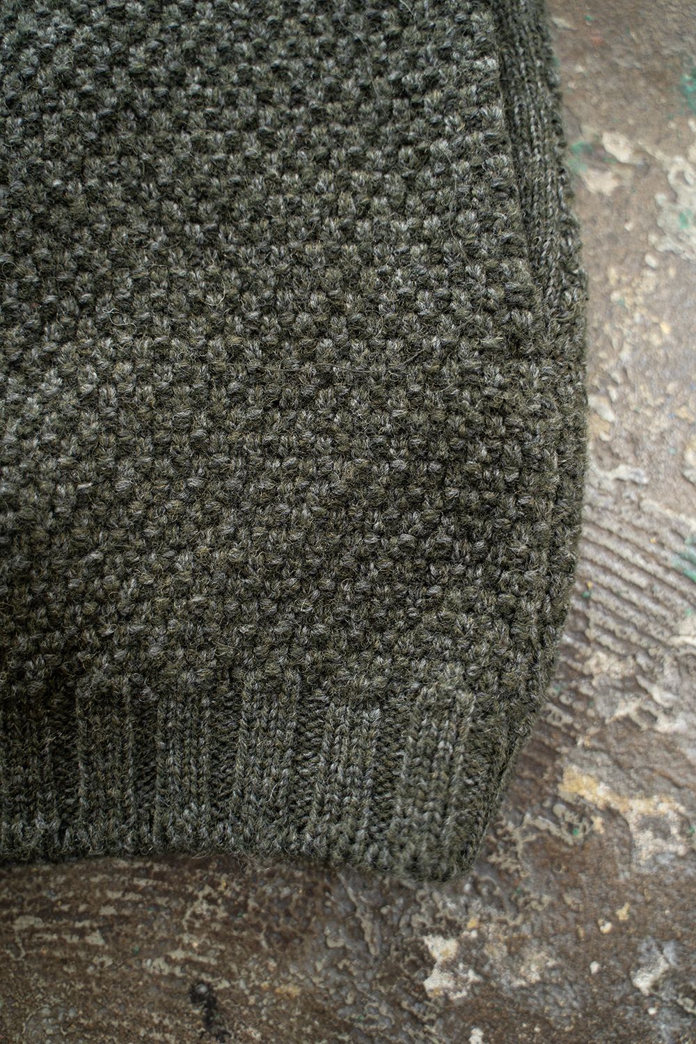 【25AW】5Gニットジップブルゾン(MELANGE KHAKI)