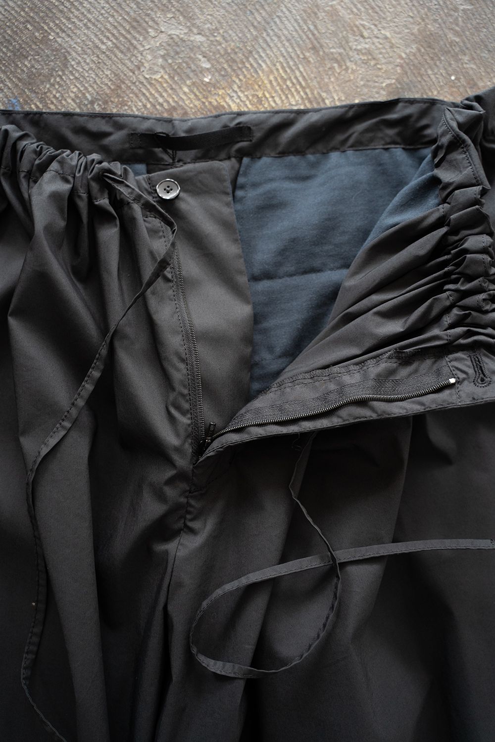【ラスト1点】【25SS】T400 T/C Type-W Gathered Pants/T400 T/C タイプライターギャザードパンツ(BLACK)