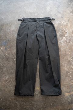 【ラスト1点】2-Tack Cotton-Nylon Trousers/2タックコットンナイロントラウザーズ(BLACK)