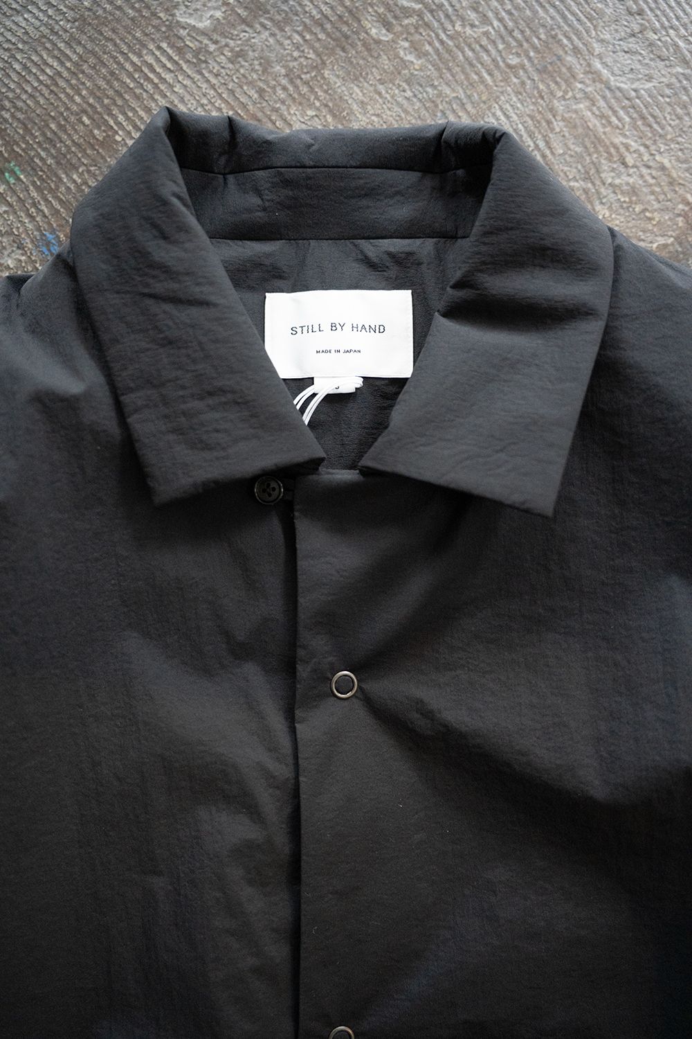 【ラスト1点】【25AW】シンサレートオープンカラーシャツブルゾン(BLACK)