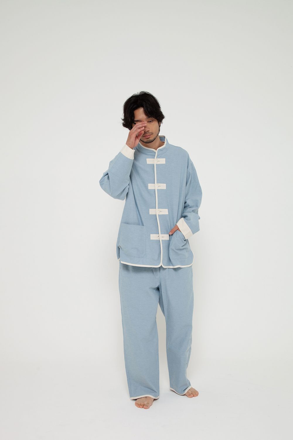 【定番人気】"kung-fu"pajama【セットアップ】(LIGHT BLUE)