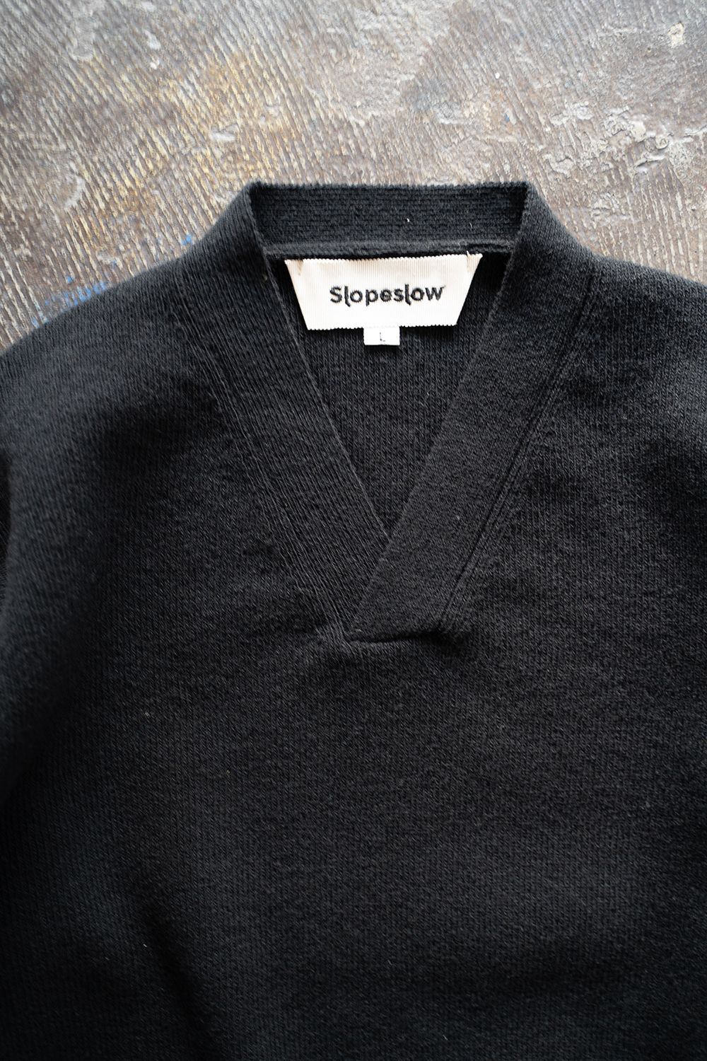 slopeslow - 【ラスト1点】Hard twisted Shetlandwool cross Vneck ...