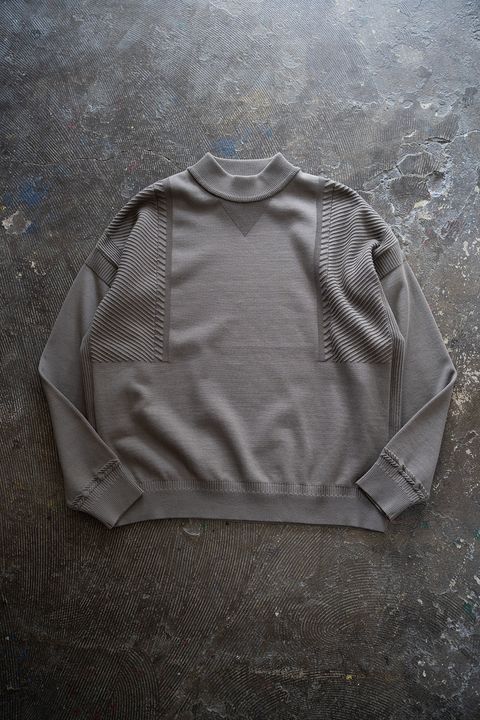 Akisora Mock Neck Knit(GREIGE)