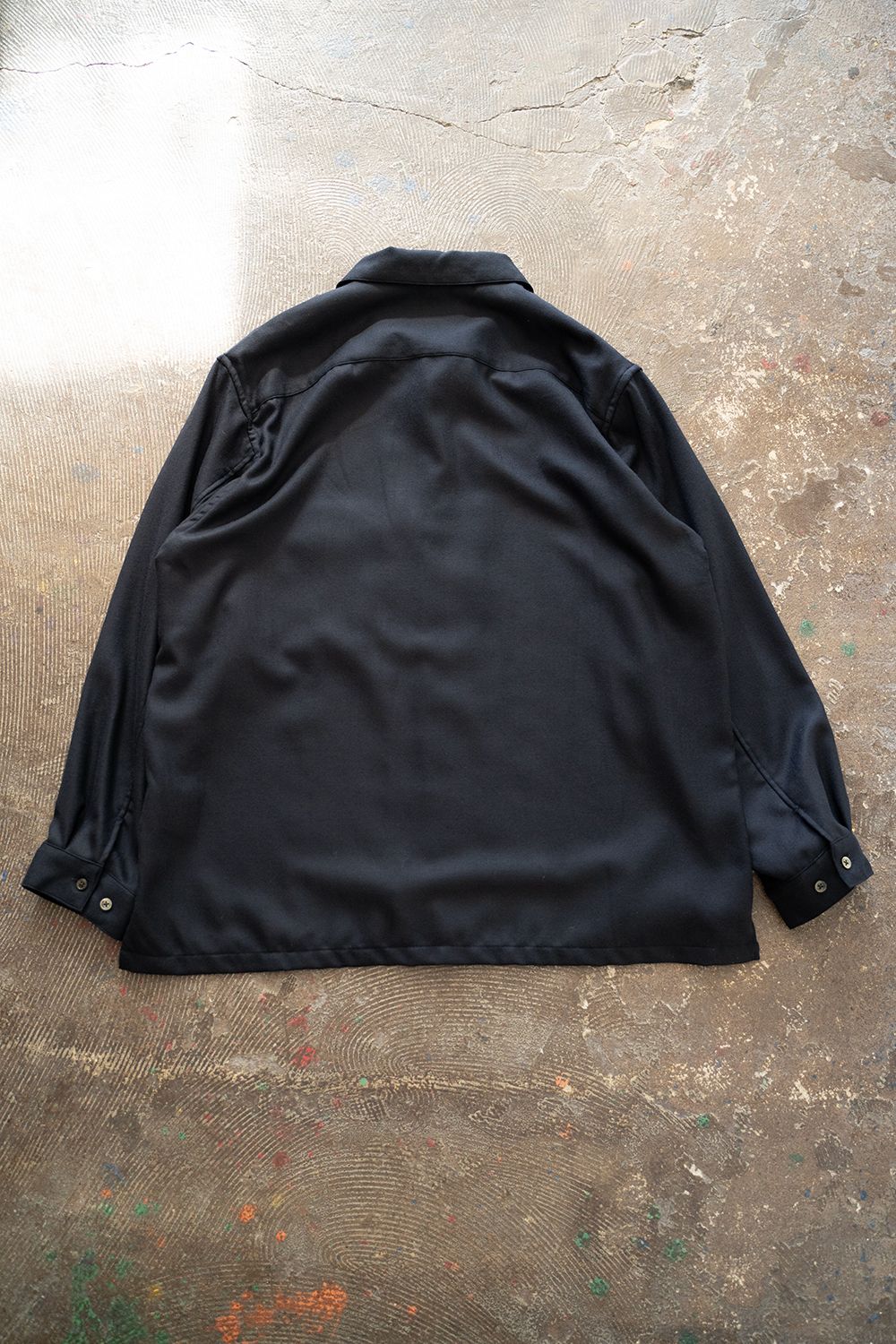 【ラスト1点】【24AW】Super120'sウールシャツ(DARK NAVY)