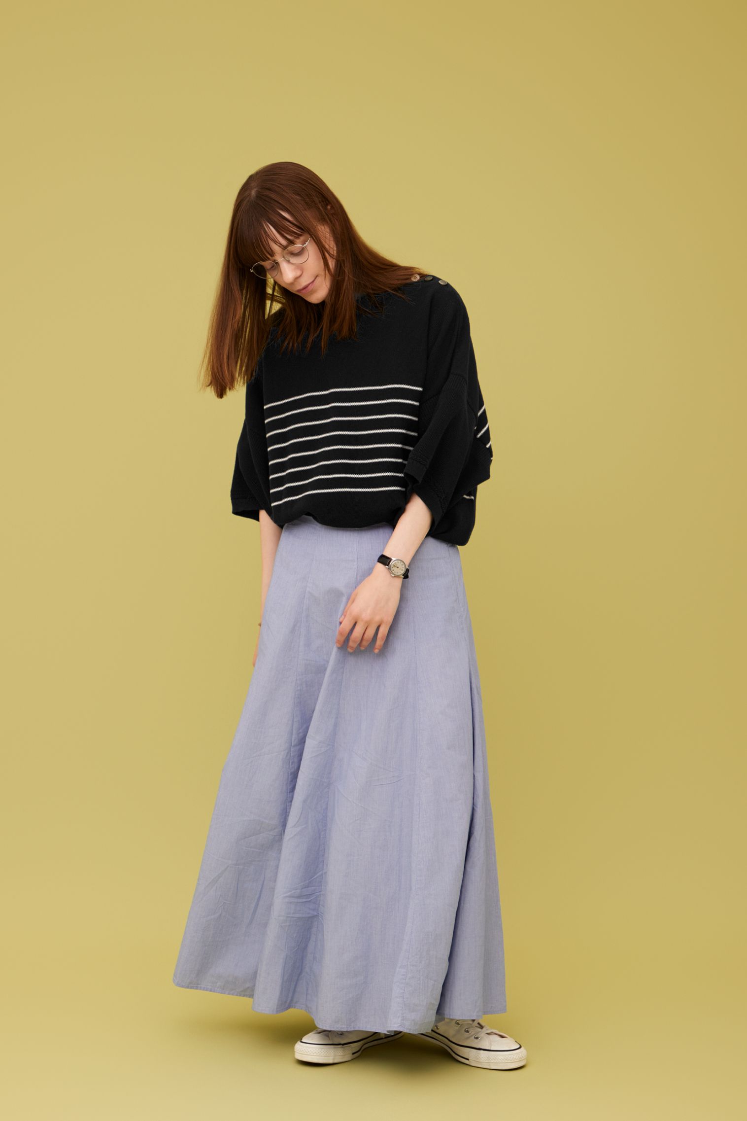 YASHIKI - 【ラスト1点】【25SS】Funaato Knit(BLACK) | Salty