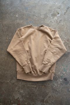 スビン吊り裏毛クルーネックスウェットシャツ(MOCHA)