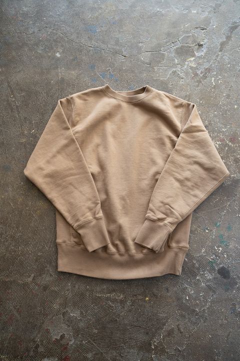 スビン吊り裏毛クルーネックスウェットシャツ(MOCHA)