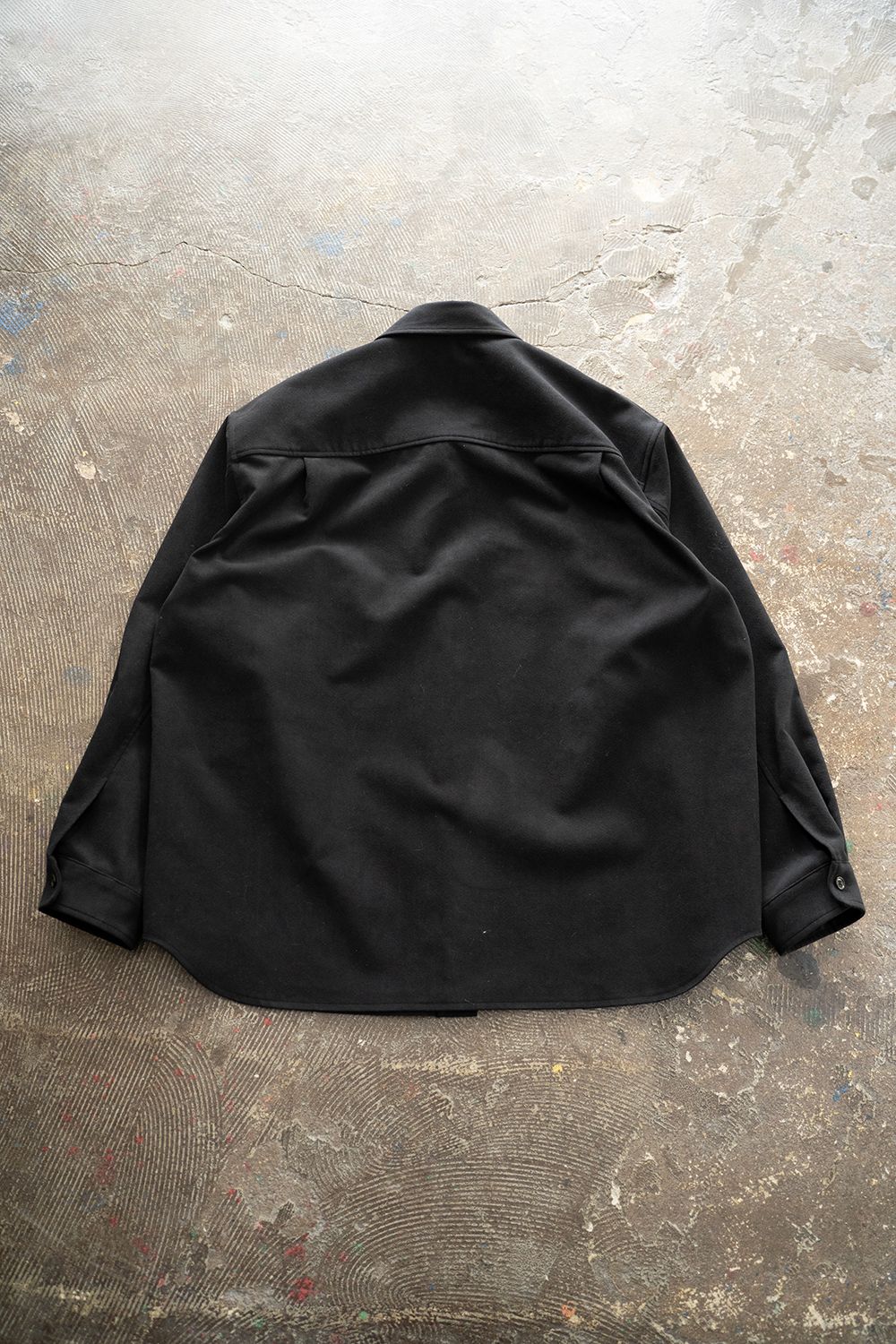 【ラスト1点】【25AW】フェイクスウェードシャツブルゾン(INK BLACK)