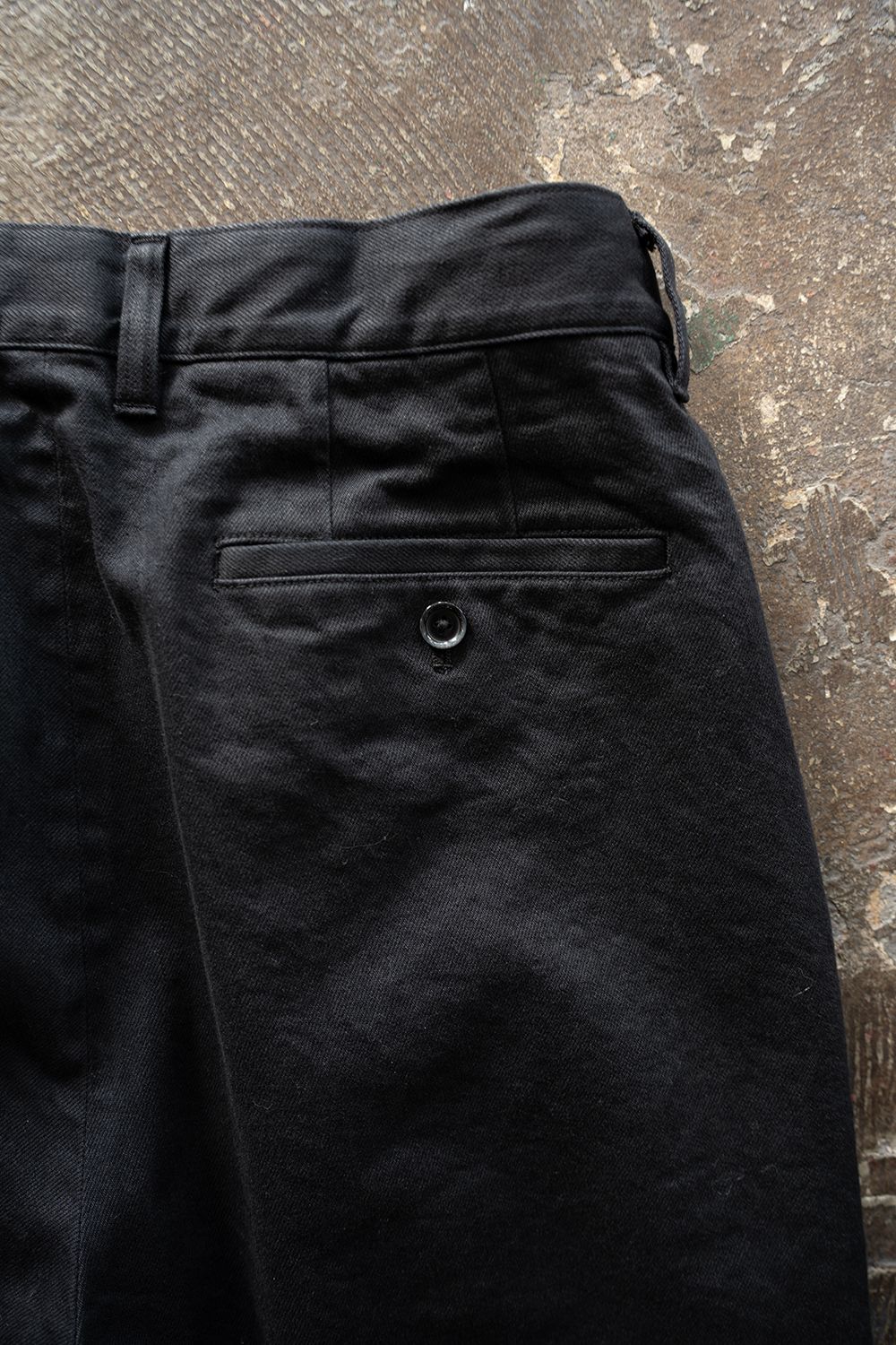 【26SS】2-Tack Cutoff Wide Denim Pants/2タックカットオフワイドデニムパンツ(BLACK)