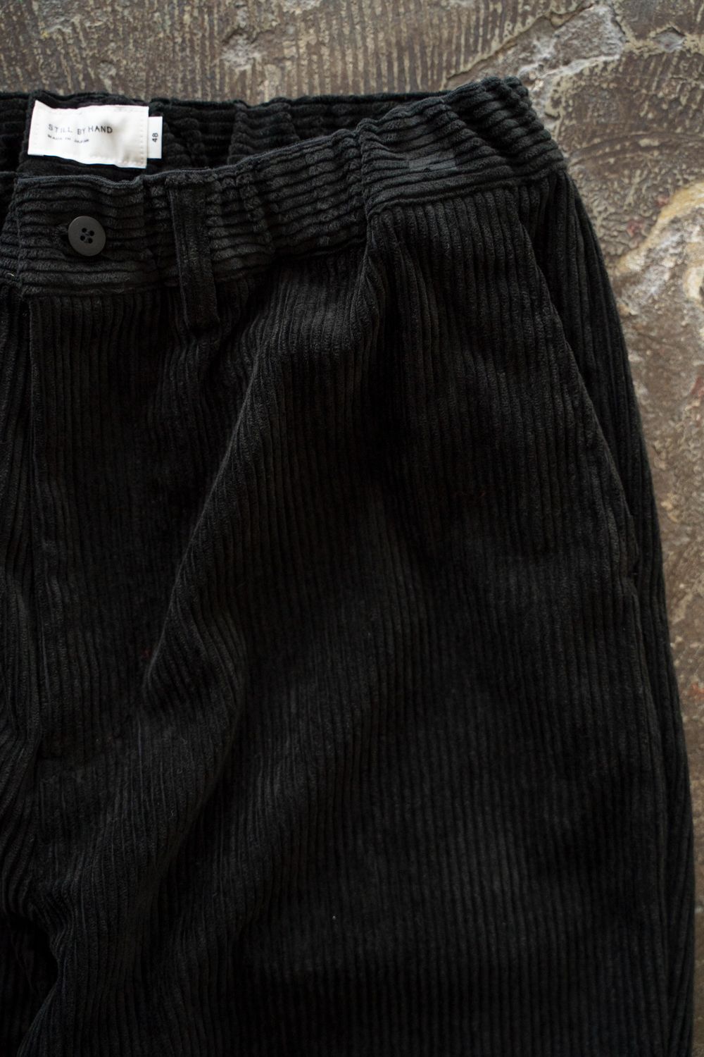 【26AW】綿×レーヨン5Wコーデュロイイージーパンツ(BLACK)