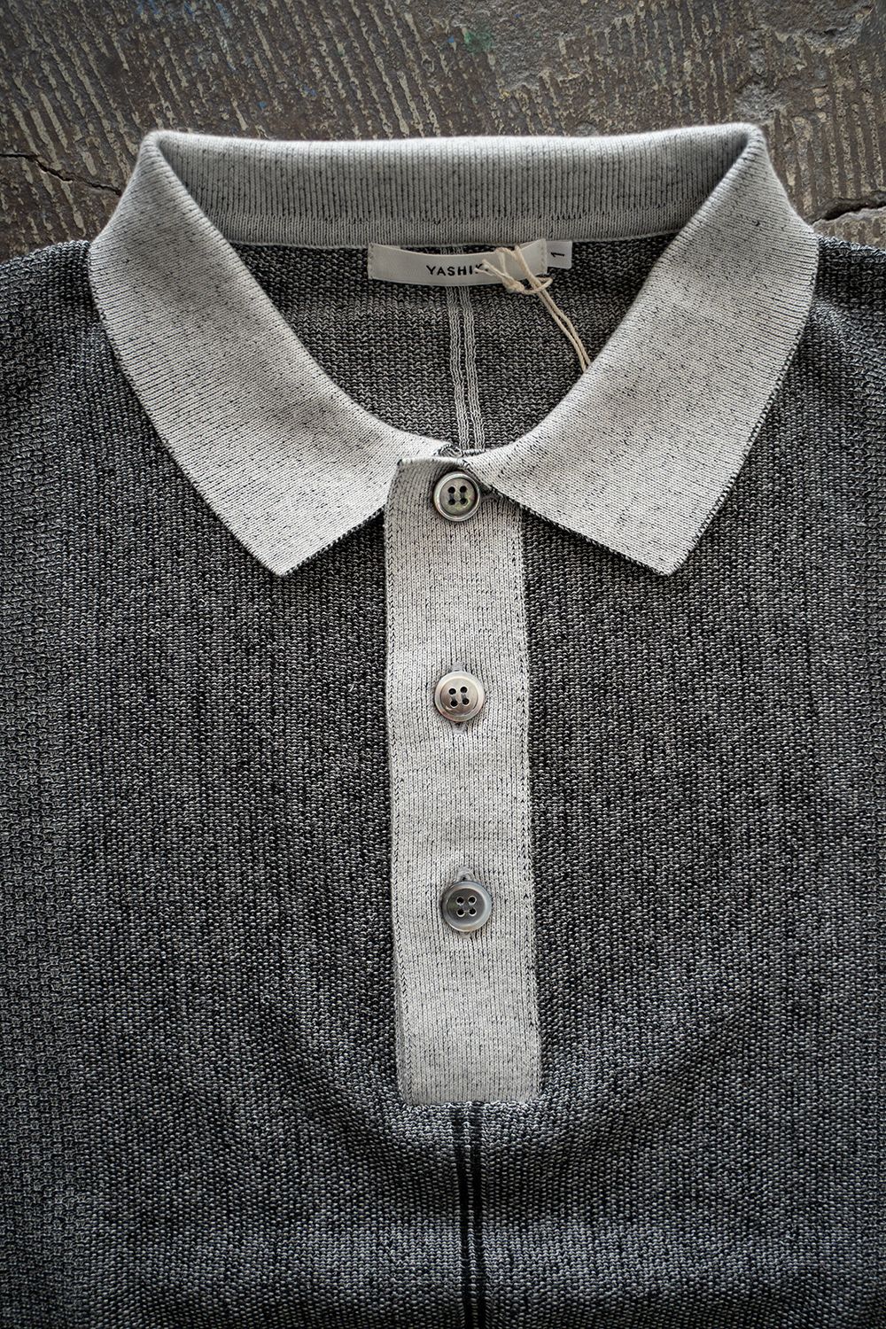【ラスト1点】【25SS】Umiiro Knit Polo(MIX GRAY)