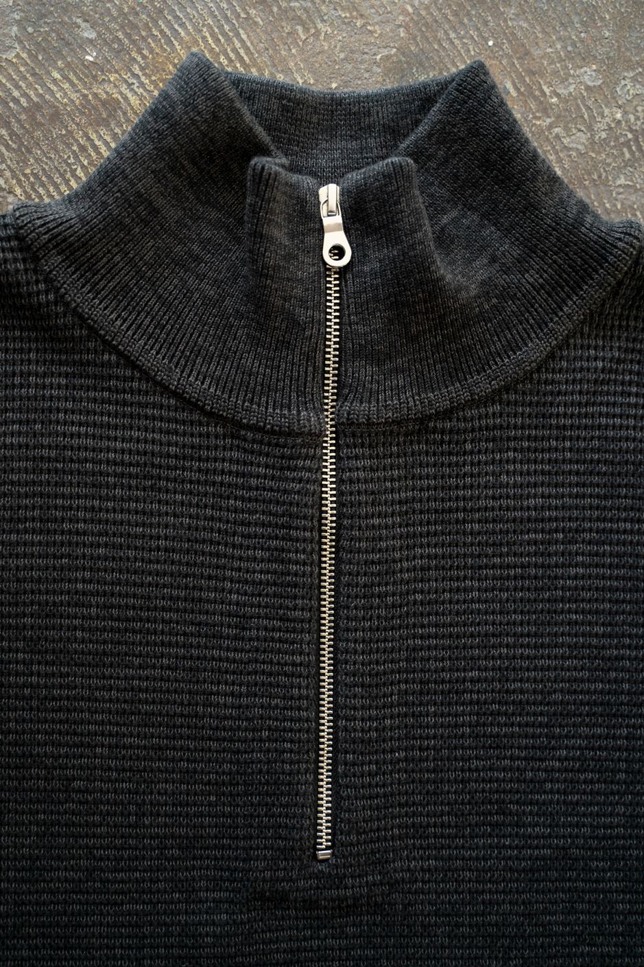 【ラスト1点】【25AW】Fuyushigure Half Zip Knit(BLACK)