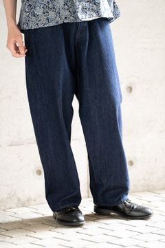 【ラスト1点】【22AW】インディゴスビンコットン13.5ozバギーデニム(NAVY ONE WASH)