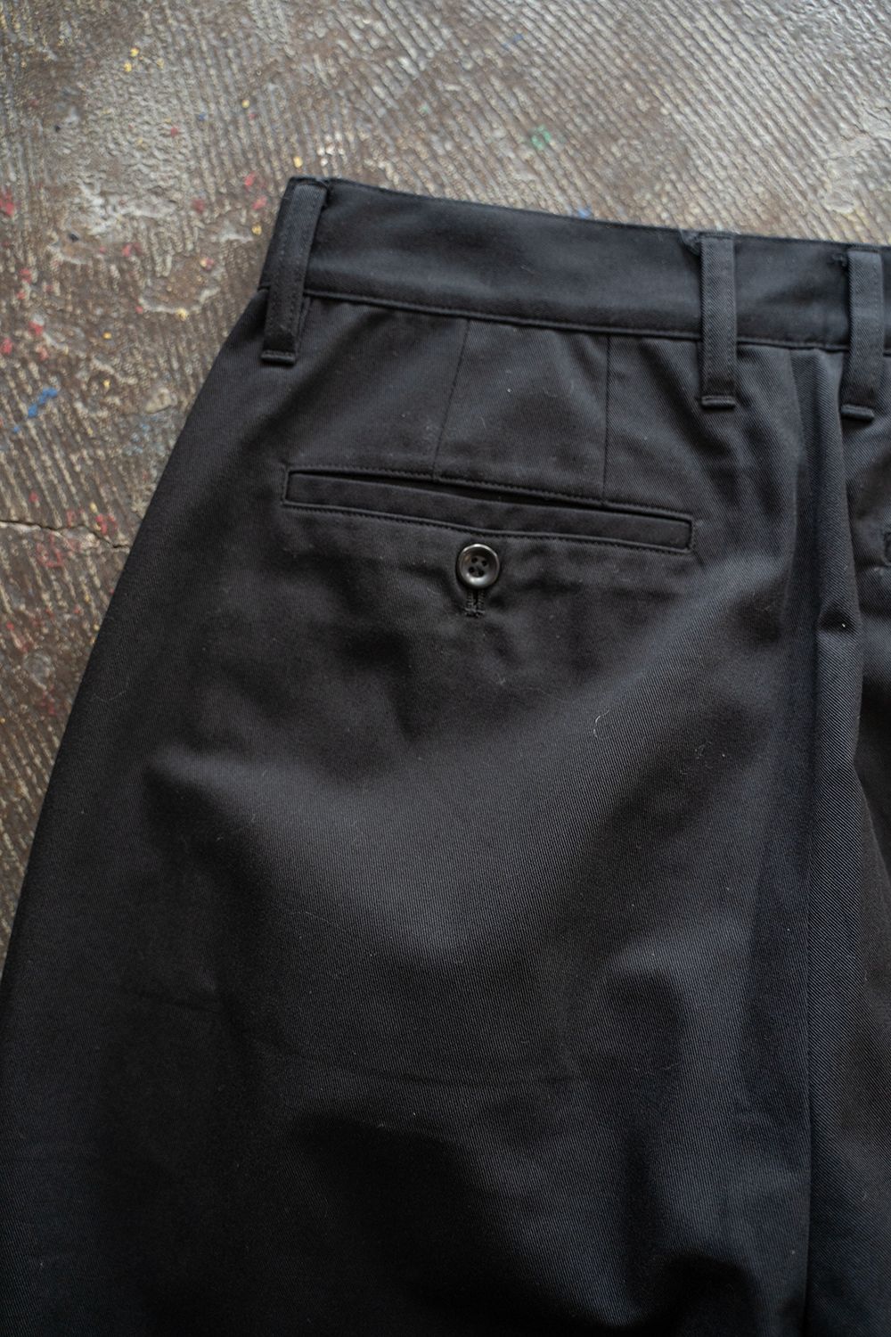 【ラスト1点】【24AW】1-Tack Baggy Trousers/1タックバギートラウザーズ(BLACK)
