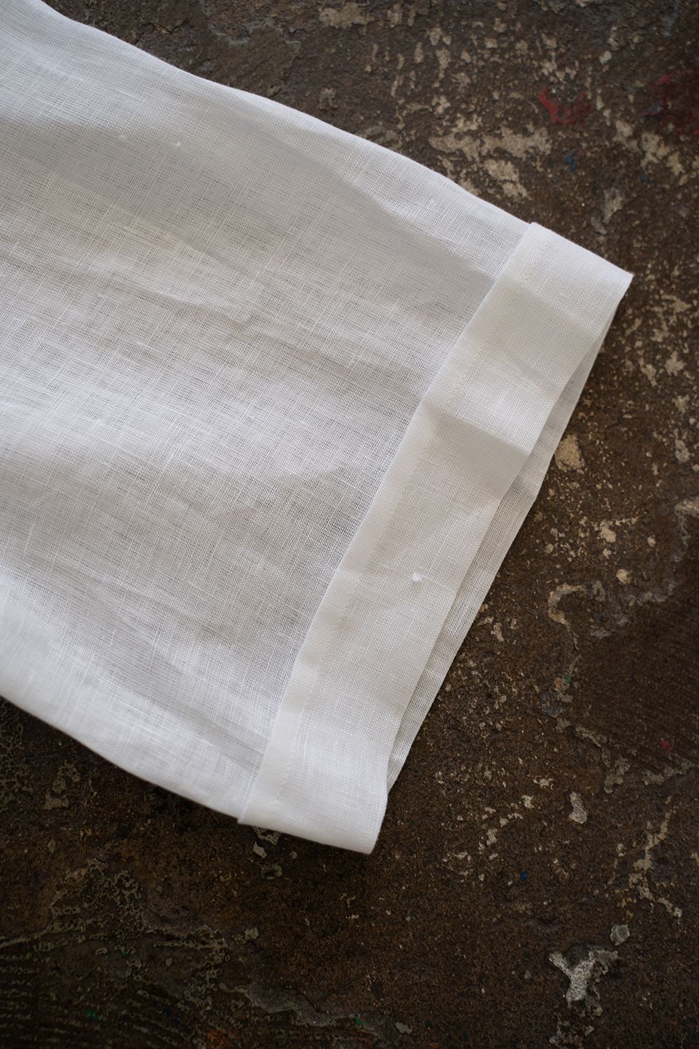 【ラスト1点】【23SS】半袖リネンレギュラーカラーシャツ(WHITE)