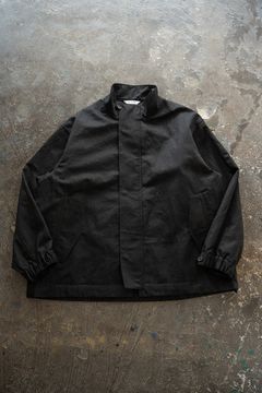 【26SS】コットン×リネンスタンドカラーブルゾン(BLACK)