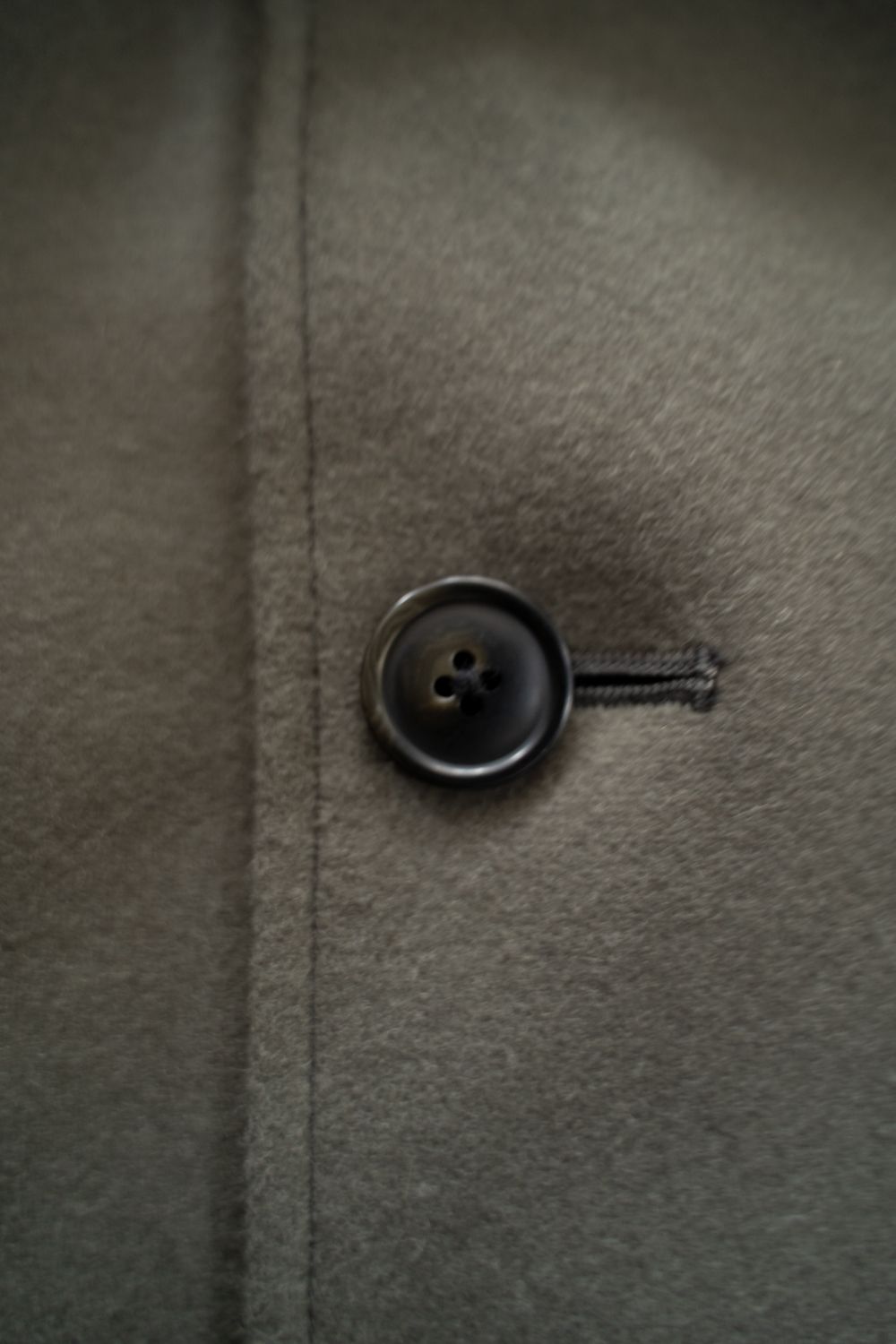 【25AW】Super110'Sメルトンステンカラーハーフコート(SAGE)