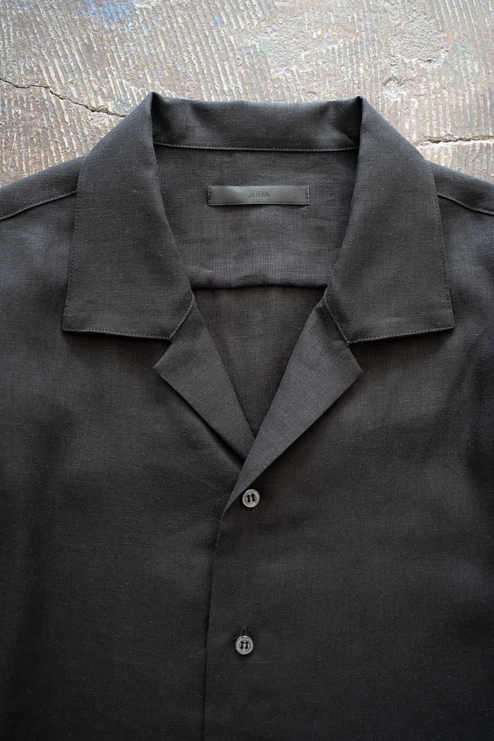 juha - 【ラスト1点】【22SS】French Linen Open Collar Shirt