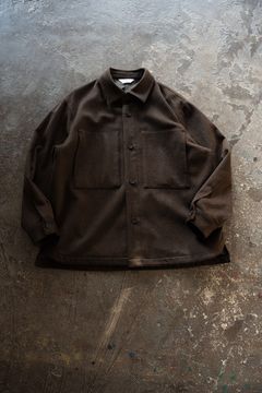 【26AW】ウールシャギーシャツブルゾン(DARK BROWN)