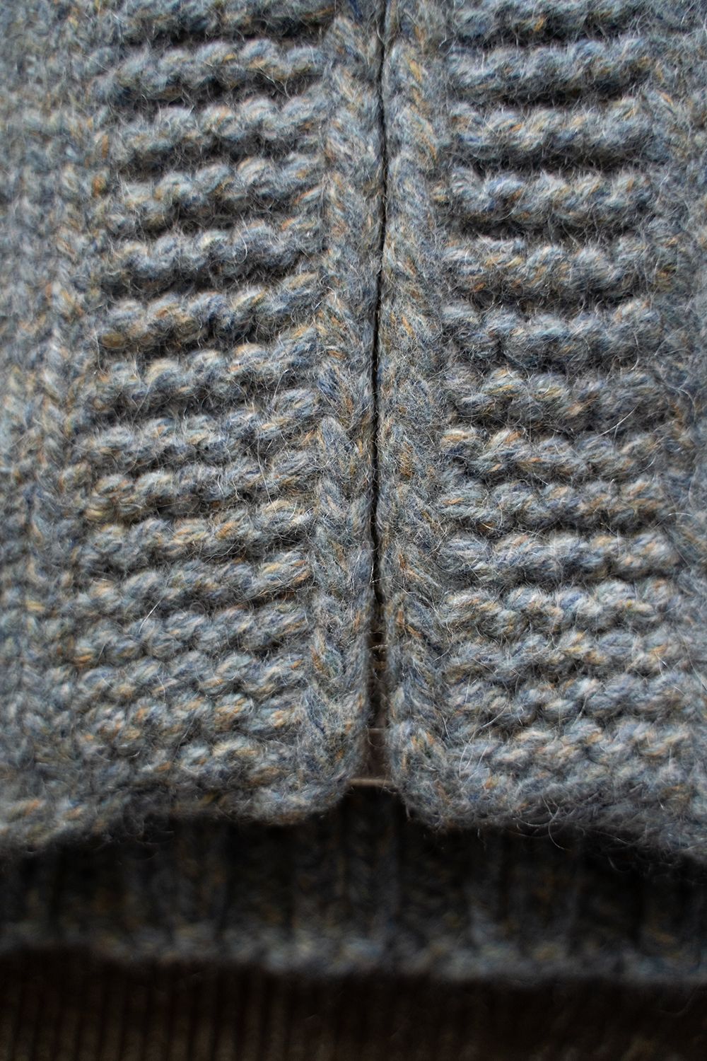 yak/lambs multi ply HAND KNITTING cowichan sweater(FADE BLUE)