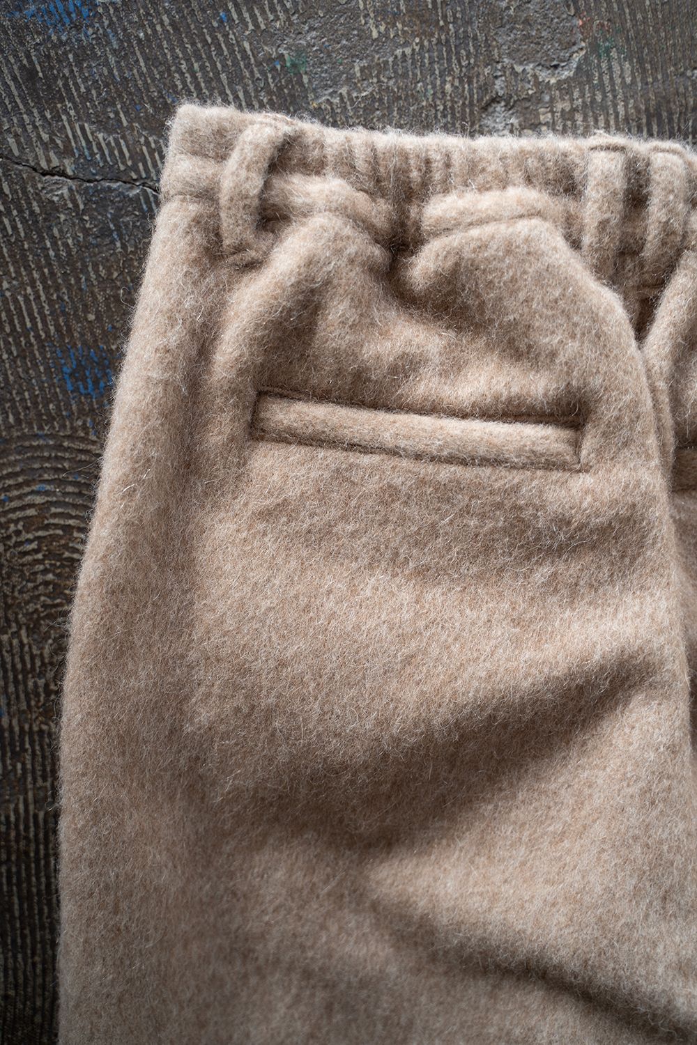 【ラスト1点】【25AW】Mohair Shaggy Tapered Pants/モヘアシャギーテーパードパンツ(BEIGE)