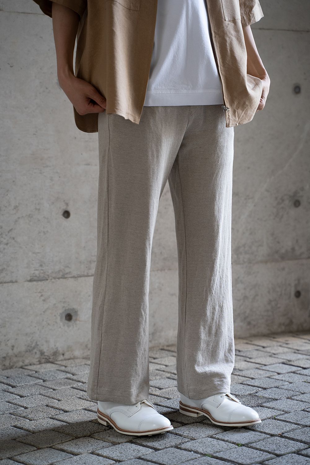 【ラスト1点】High Waist Flare Easy Pants/ハイウエストフレアイージーパンツ(NATURAL)