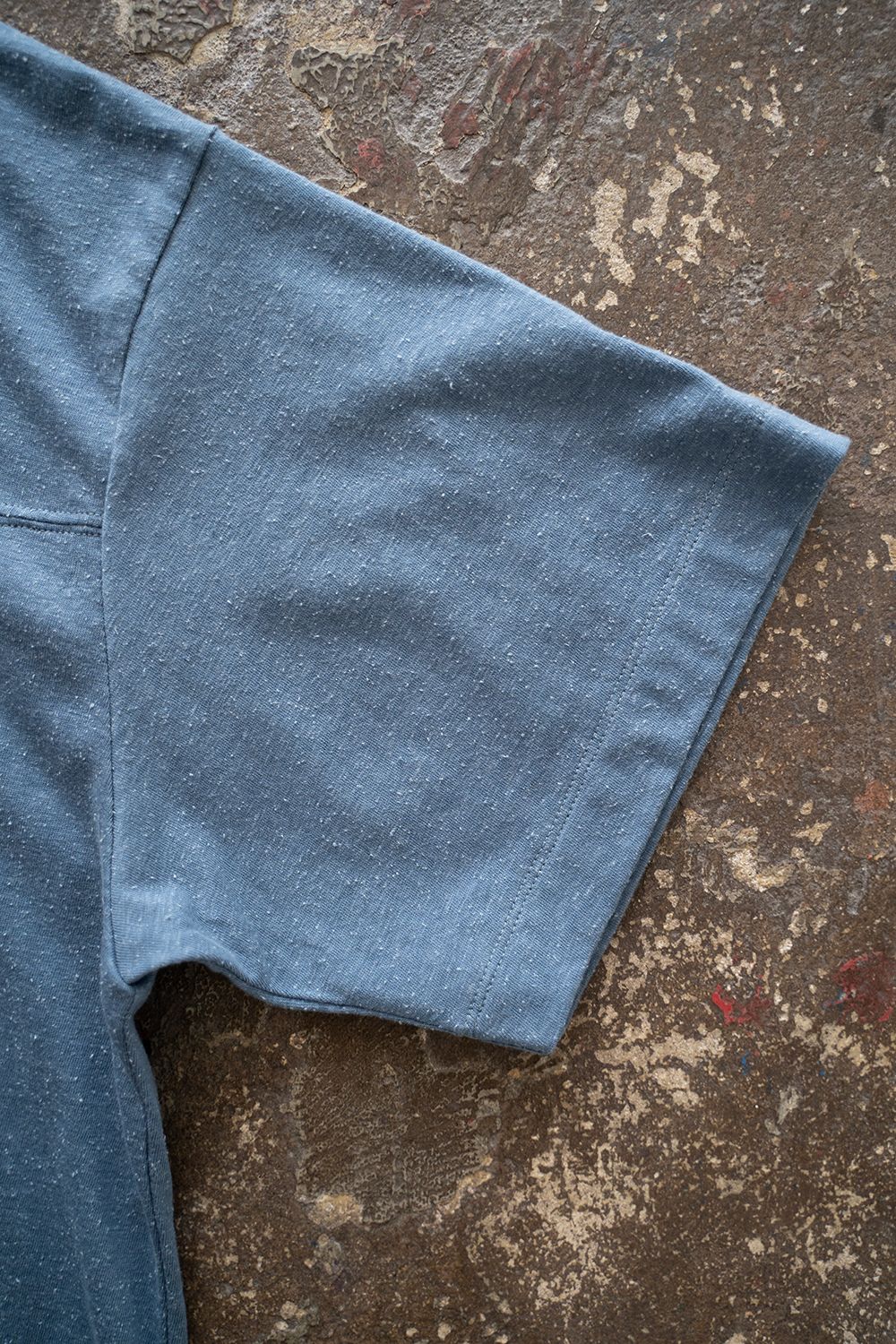 【ラスト1点】【24SS】シルク混フットボールTシャツ(SMOKE BLUE)