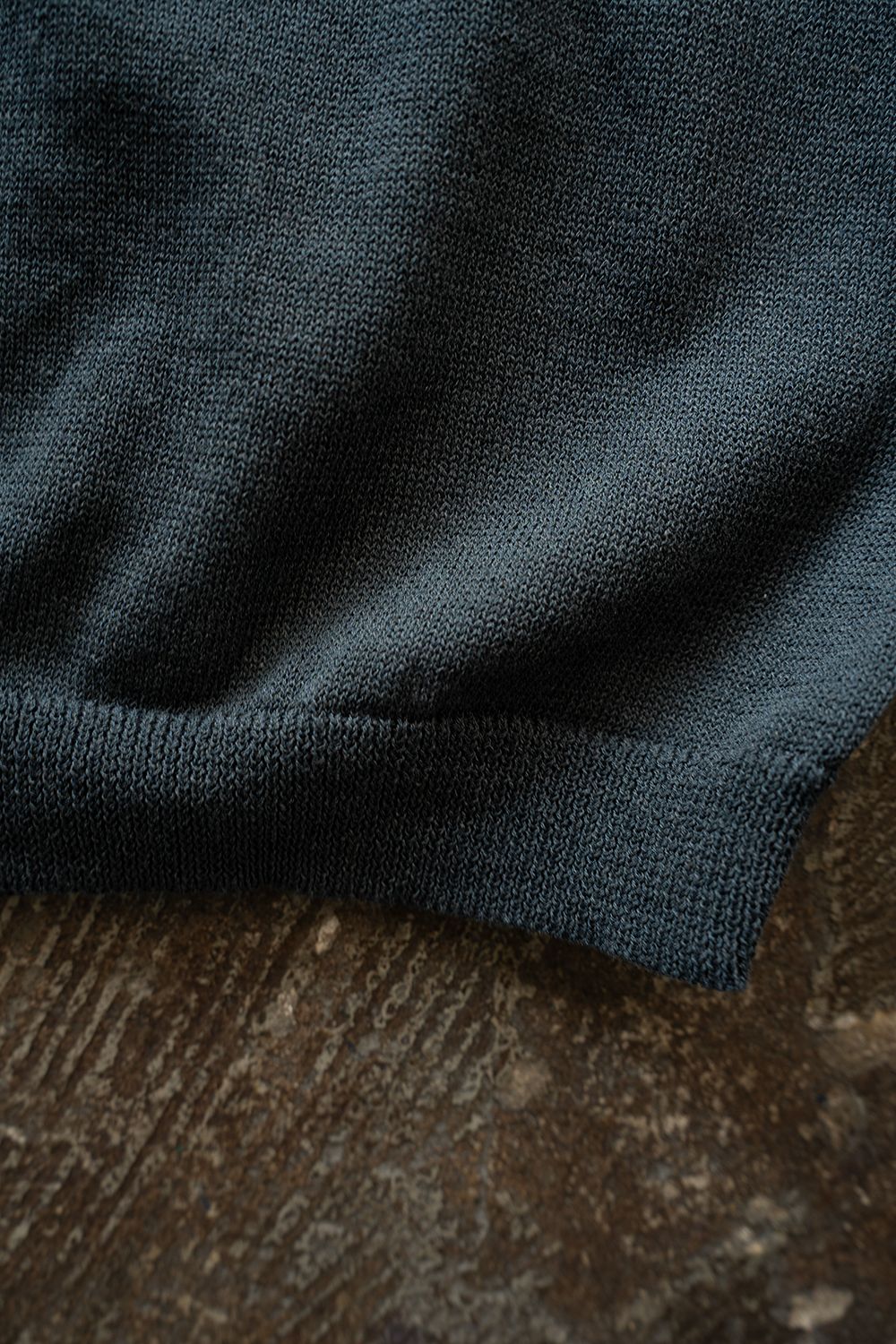 【26SS】綿×ポリエステル×リネン12GニットTee(TEAL BLUE)