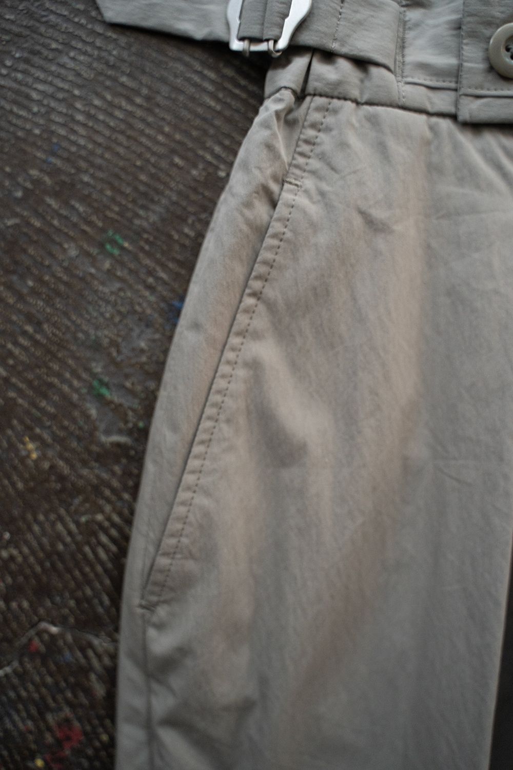 【ラスト1点】2-Tack Cotton-Nylon Trousers/2タックコットンナイロントラウザーズ(GRAY)