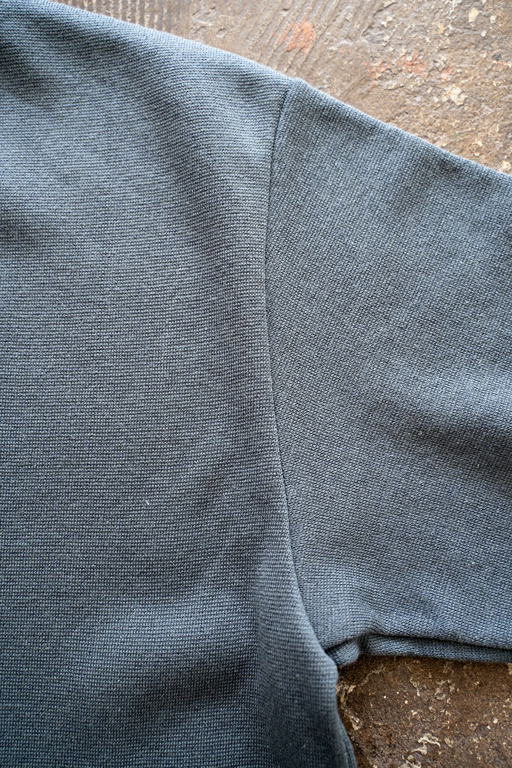 【ラスト1点】【22SS】コットンリネンシルク半袖ニットTee(BLUE GRAY)